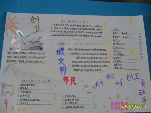 创卫手抄报图片荟萃
