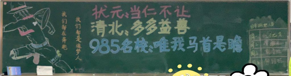 迎接2022高考黑板报，高考由我不由天