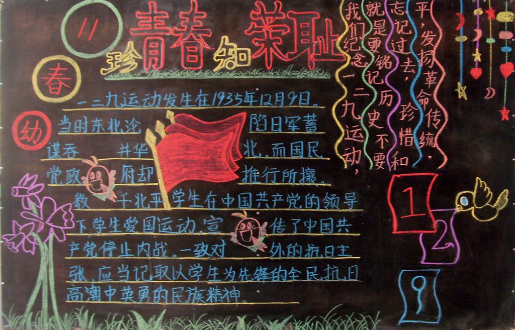 珍青春知荣辱黑板报 珍青春知荣辱黑板报