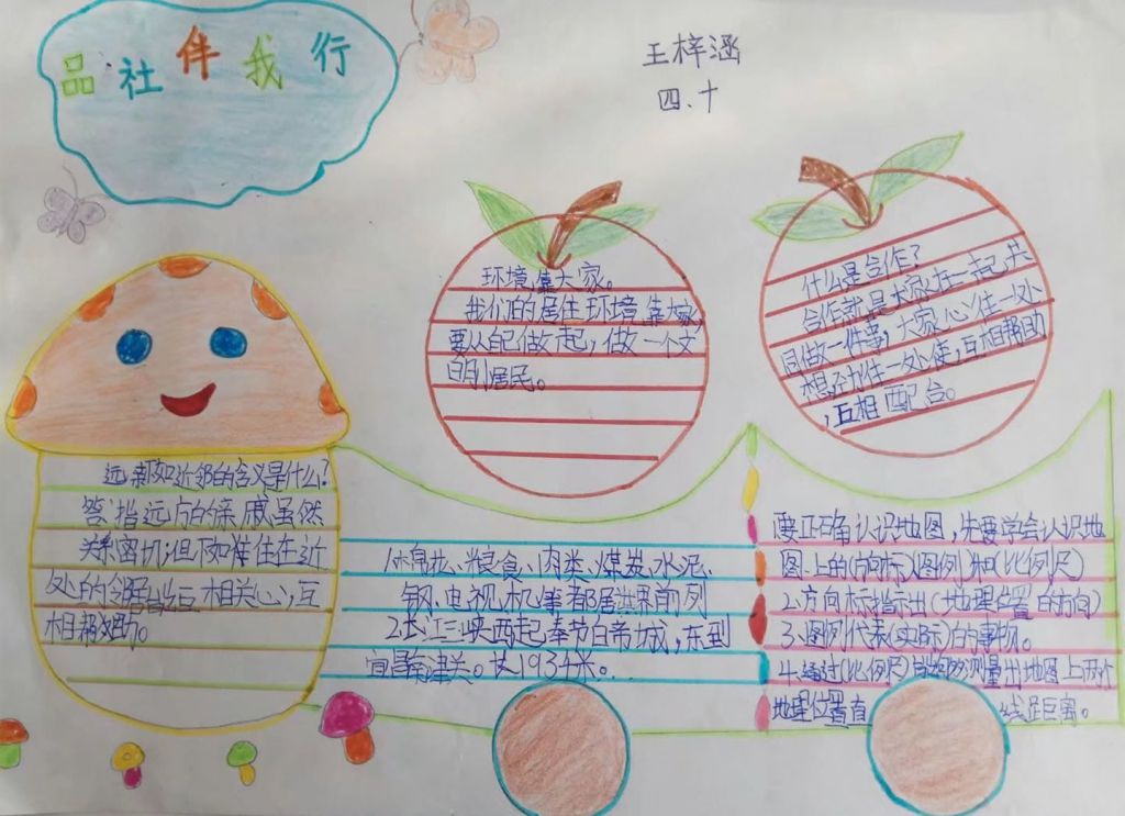 品社伴我行手抄报图片