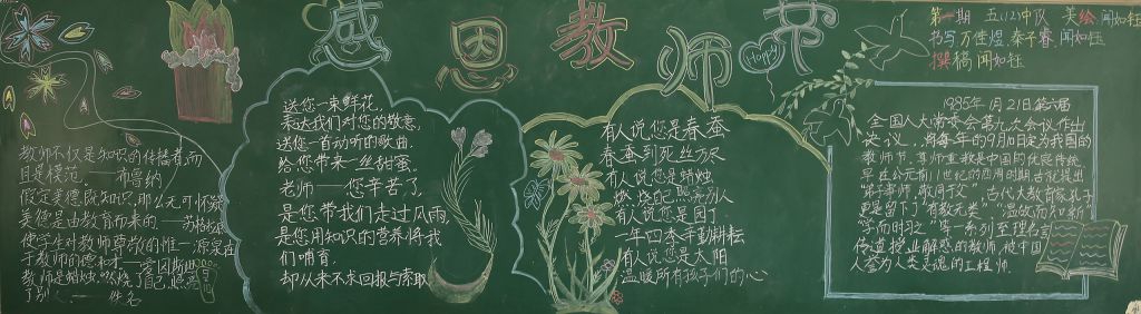 教师节黑板报简单又漂亮：红烛的微笑