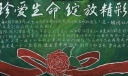 珍爱生命绽放精彩黑板报