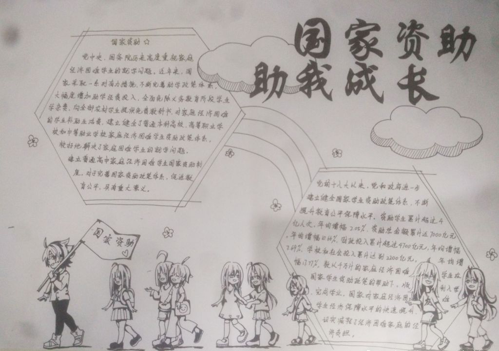 国家资助助我成长手抄报 国家资助助我成长手抄报