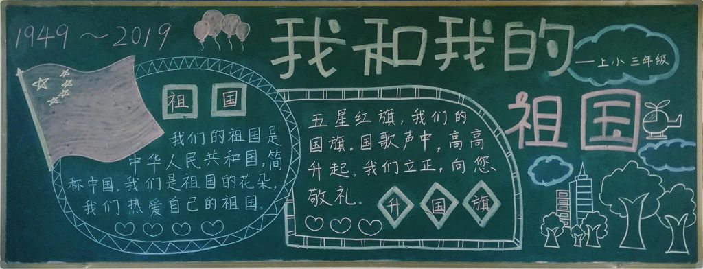 国庆节黑板报粉墨登场！大气漂亮又简单