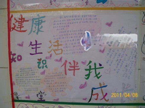 健康生活伴我成长手抄报图片
