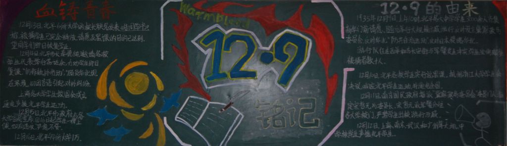 2022年纪念129黑板报图片:真青春知荣辱 2022年纪念129黑板报图片:真青春知荣辱