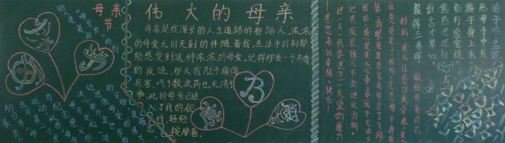 最美丽的太阳母亲黑板报