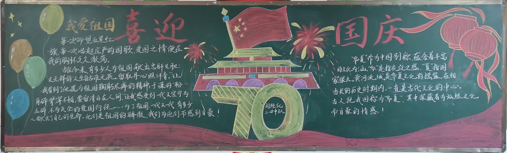 国庆节黑板报粉墨登场！大气漂亮又简单