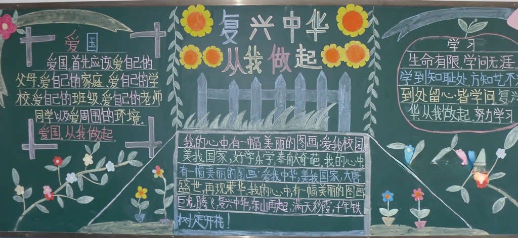复兴中华从我做起黑板报