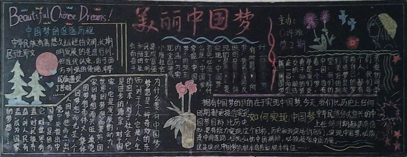 美丽中国梦黑板报图片大全