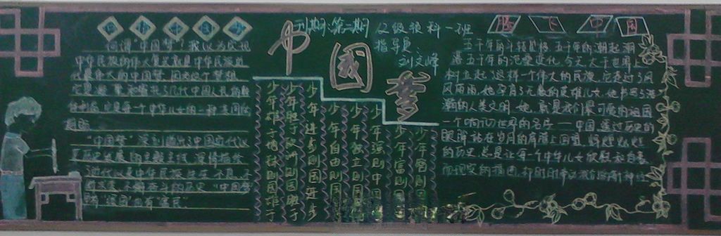 关于中国梦的黑板报