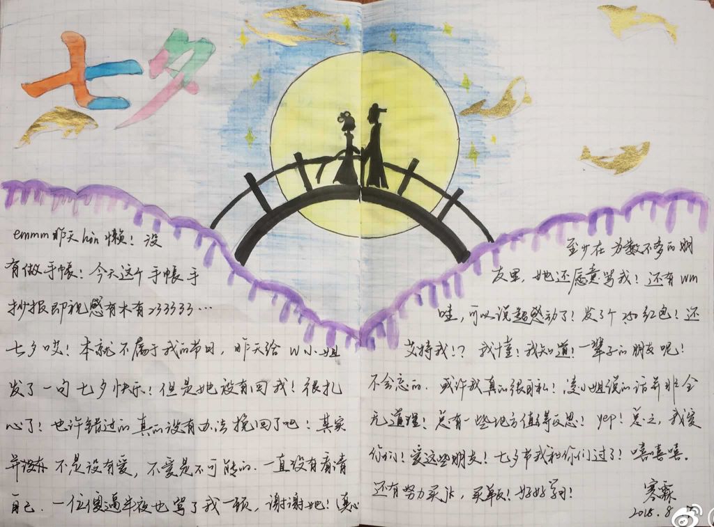 七夕手抄报简单又漂亮