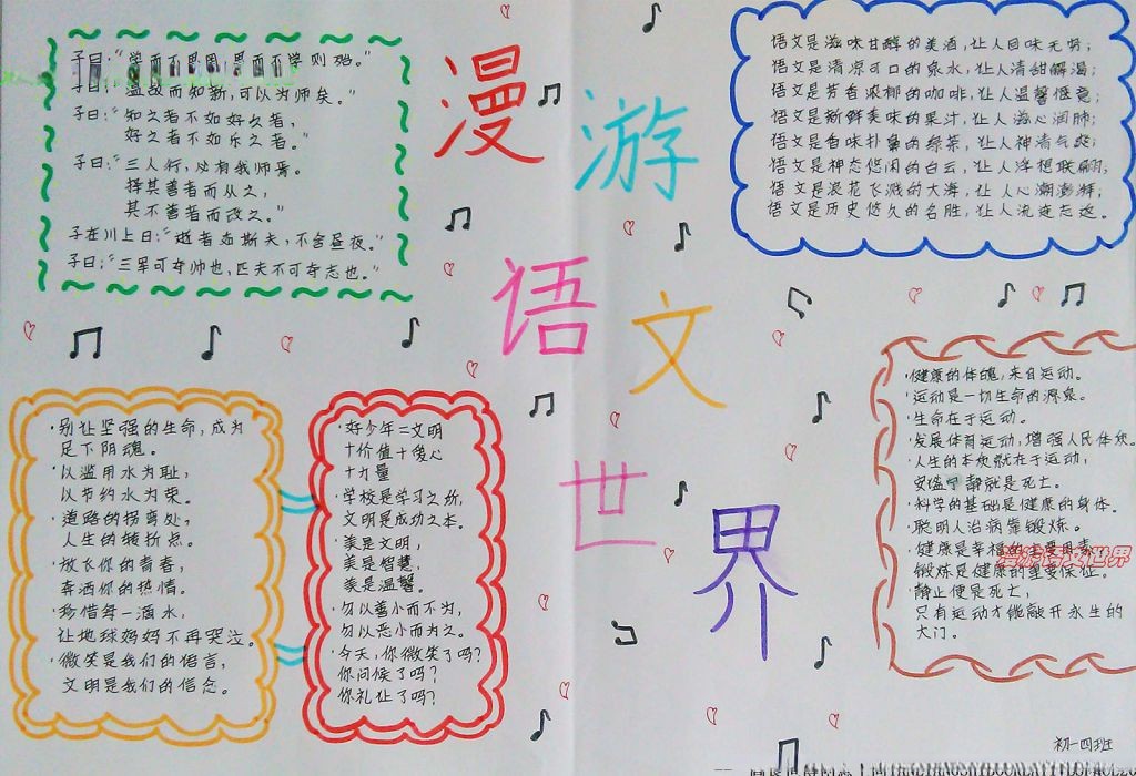 漫游语文世界手抄报图片大全（）