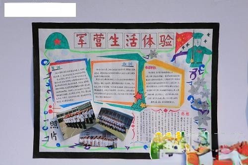 军营生活体验手抄报