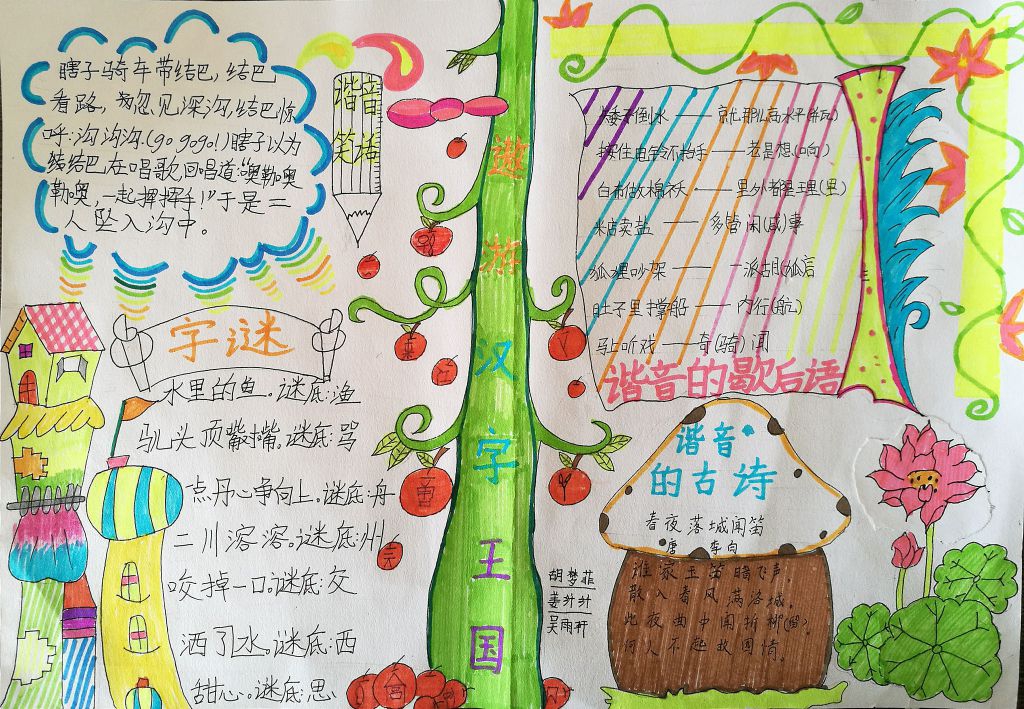 遨游汉字王国手抄报获奖作品展