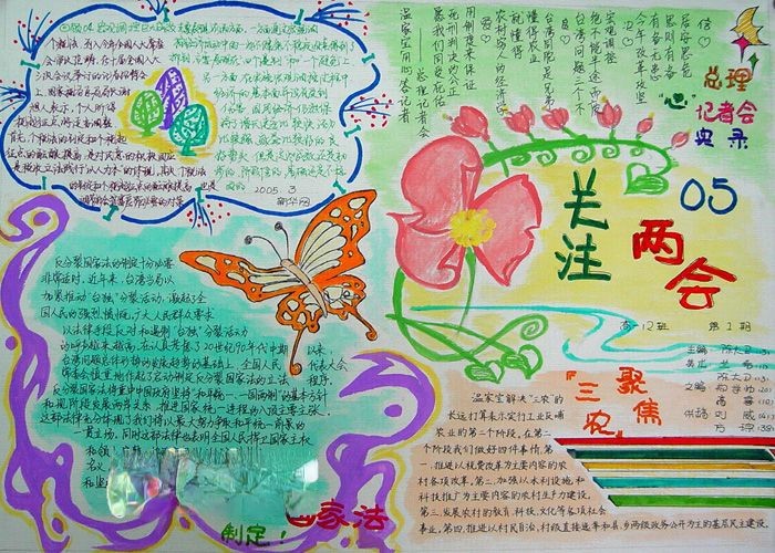 两会手抄报版面设计图-精品推荐
