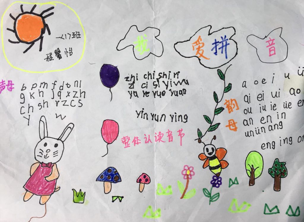 一年级拼音小报图片