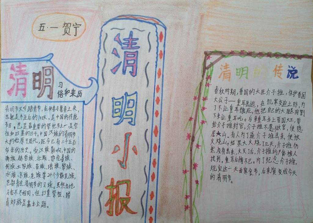 关于清明节的手抄报大全