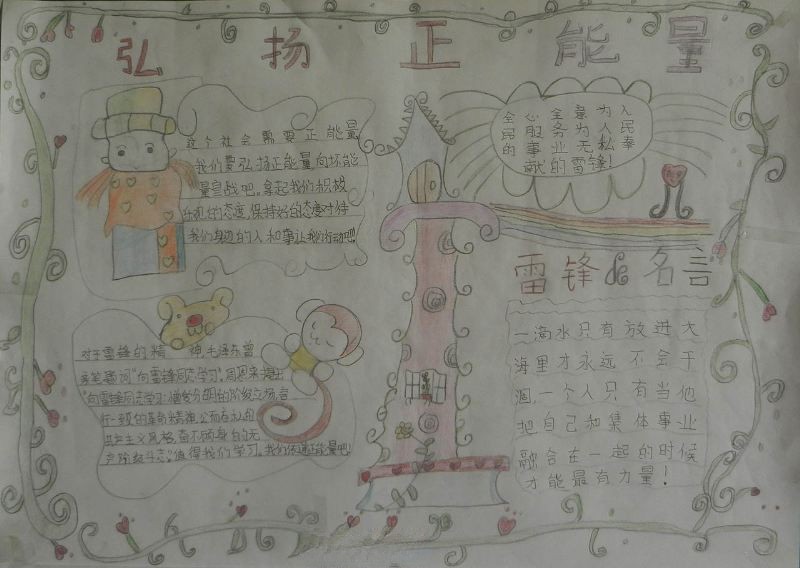 传递青春正能量手抄报