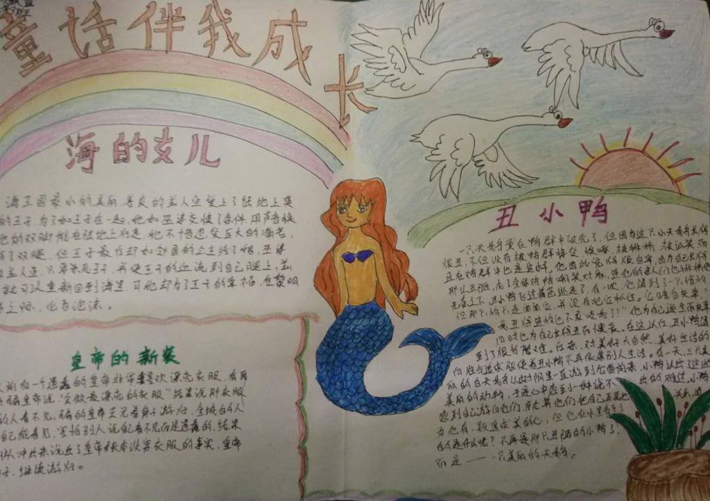 安徒生童话手抄小报设计图
