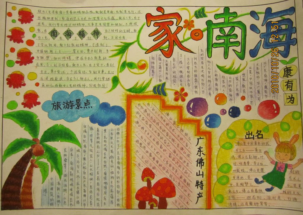 家在南海手抄报 家在南海手抄报