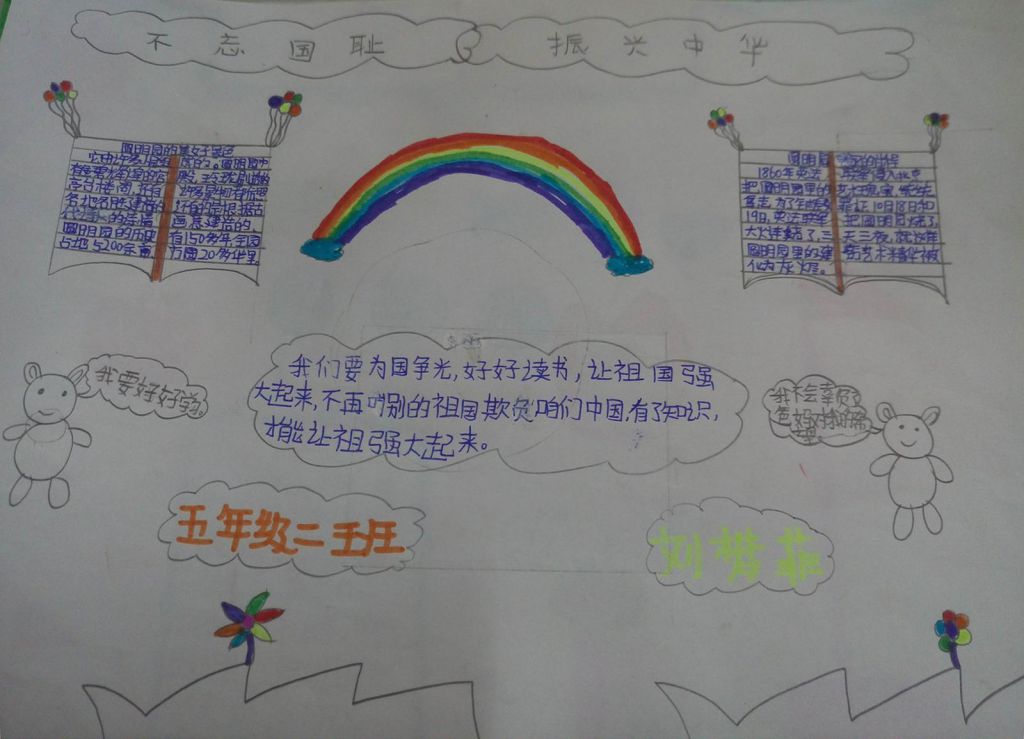 圆明园的毁灭手抄报图片大全