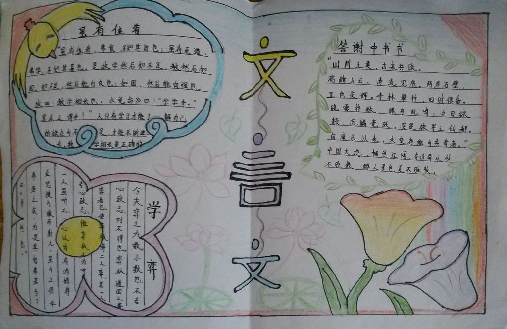 我爱文言文手抄报
