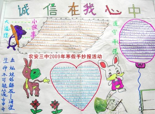 诚信在我心中手抄报版面设计图