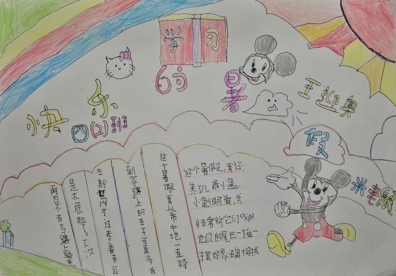 快乐暑假游玩天下手抄报图片 快乐暑假游玩天下手抄报图片