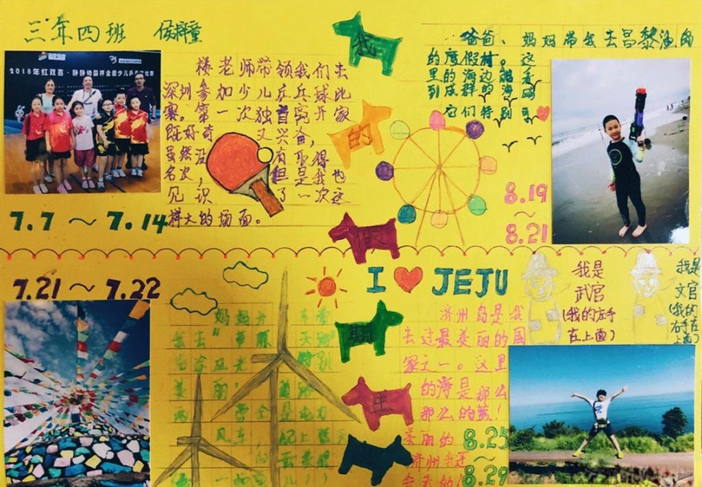 我的假期生活手抄报，快乐的暑假旅游