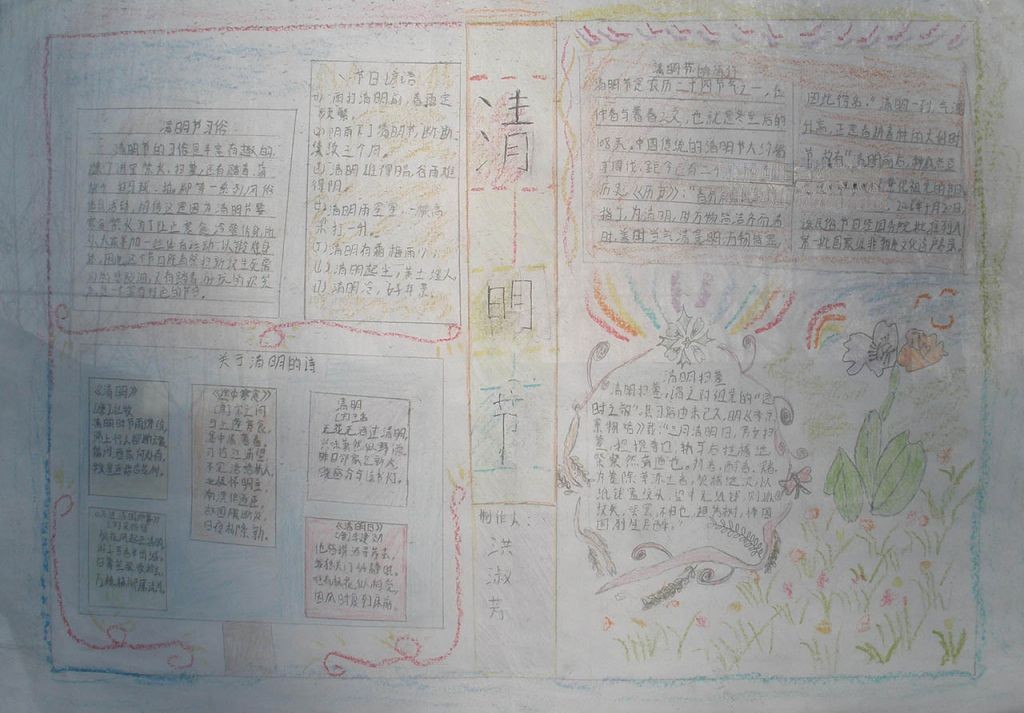 清明节怀念先烈手抄报大全