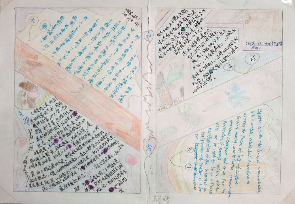 知书达礼手抄报图片 知书达礼手抄报图片