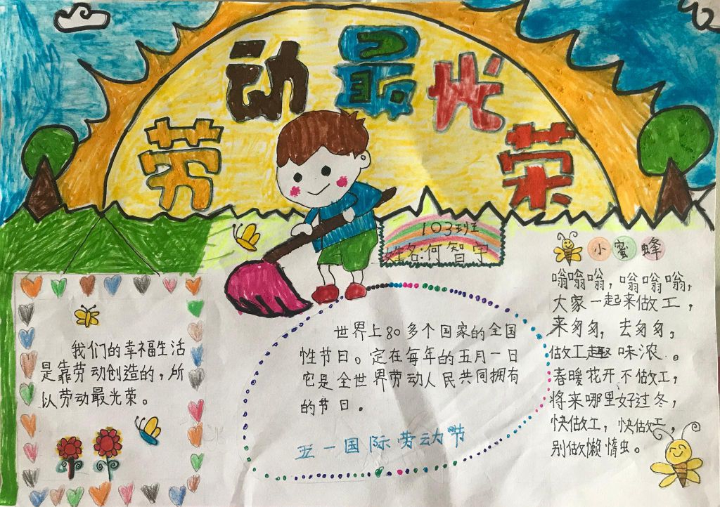 2022五一国际劳动节手抄报,劳动最光荣 2022五一国际劳动节手抄报,劳动最光荣