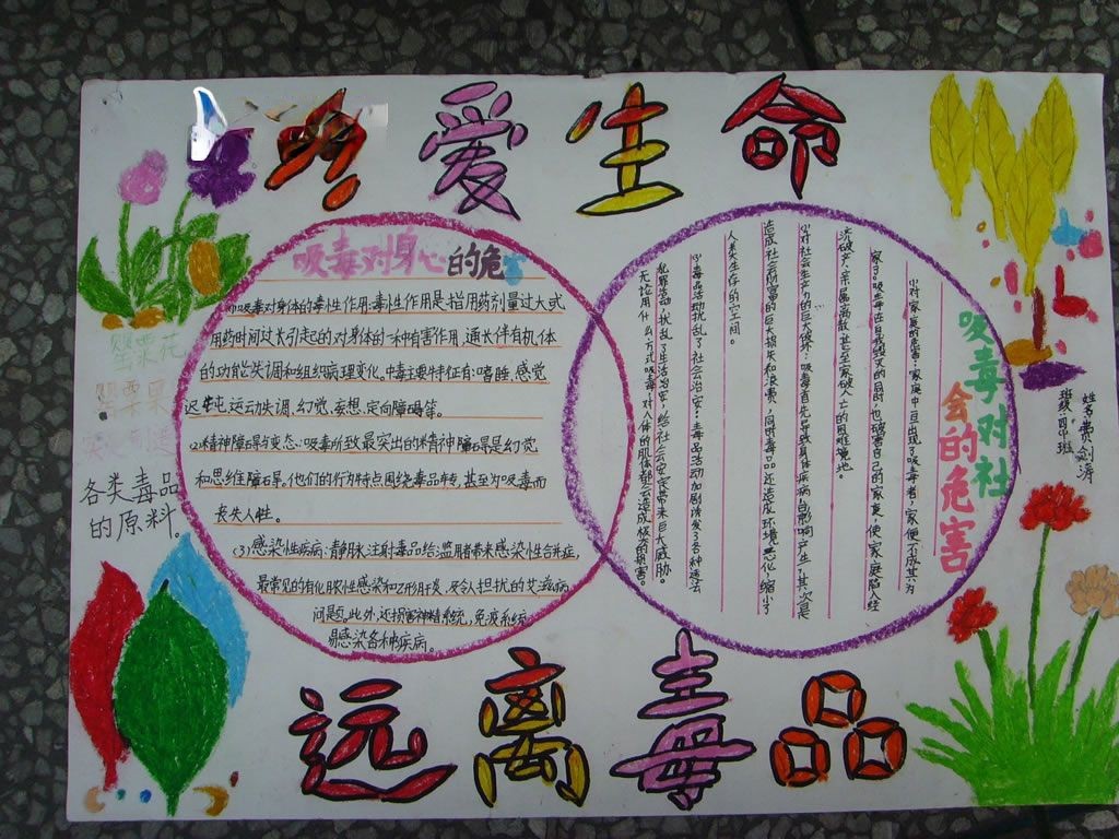 珍爱生命远离毒品手抄报图片-精品推荐