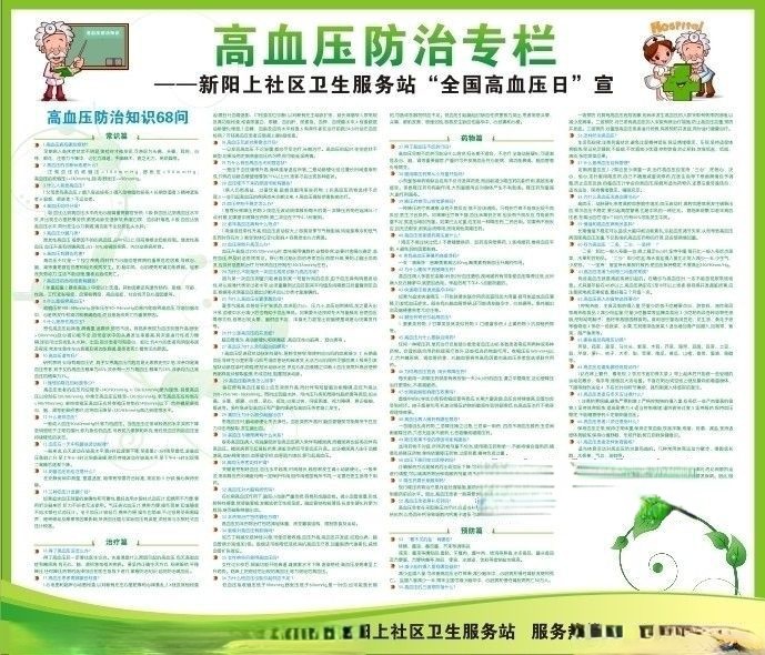 预防高血压板报