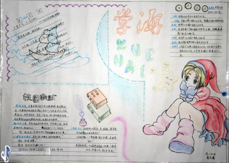 中学生读书节手抄报图片