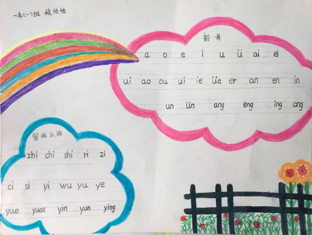 一年级拼音小报图片