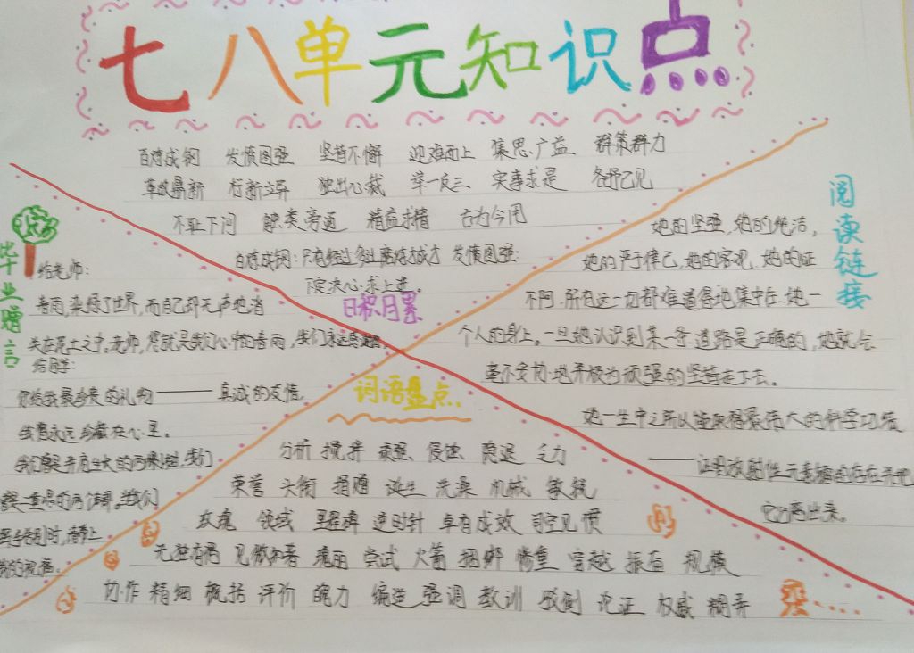 期末单元复习要点手抄报