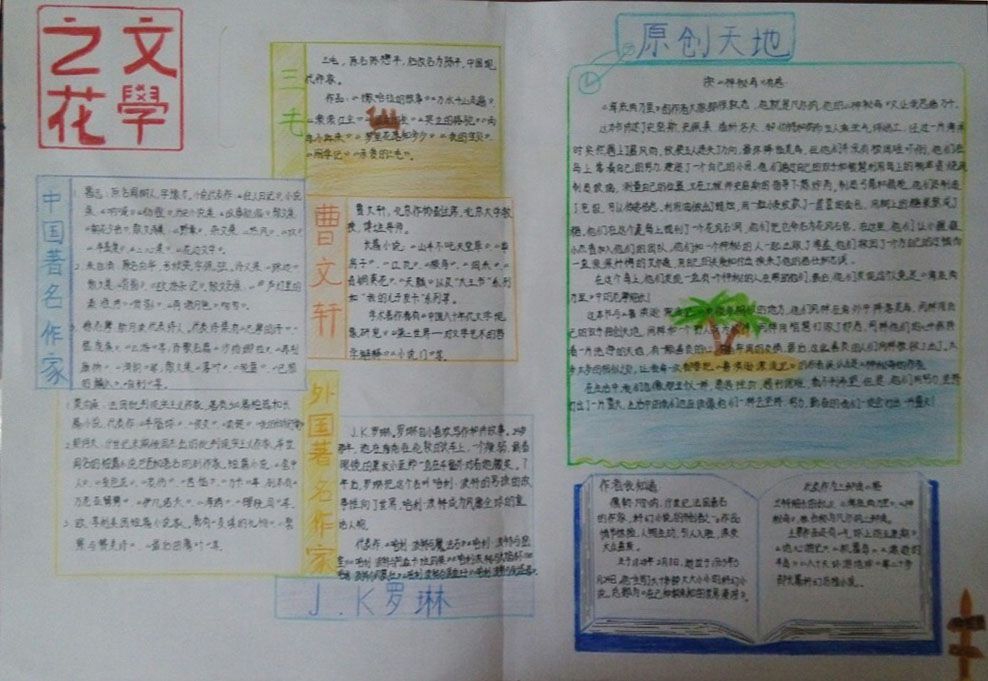 文学之花手抄报设计图