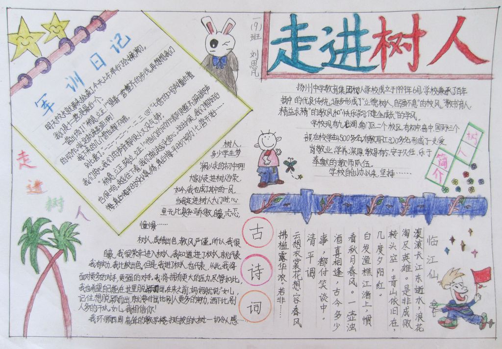 走进树人手抄报图片大全