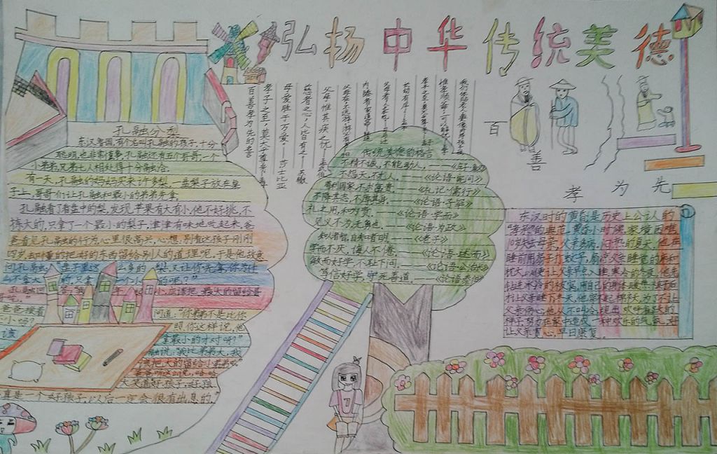 传统美德在心中手抄报大全