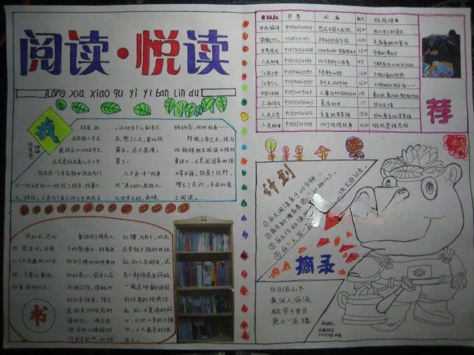 漂亮的阅读手抄报
