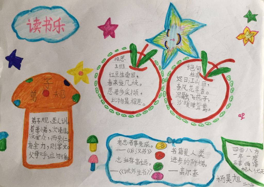 快乐读书手抄报获奖作品