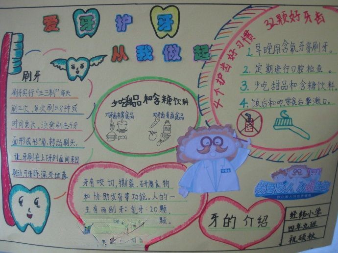 爱牙护牙手抄报图片 爱牙护牙手抄报图片