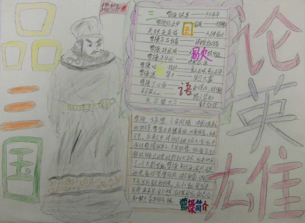 品三国论英雄手抄报图片