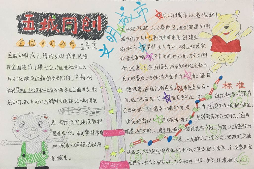 五城同创幸福共享手抄报