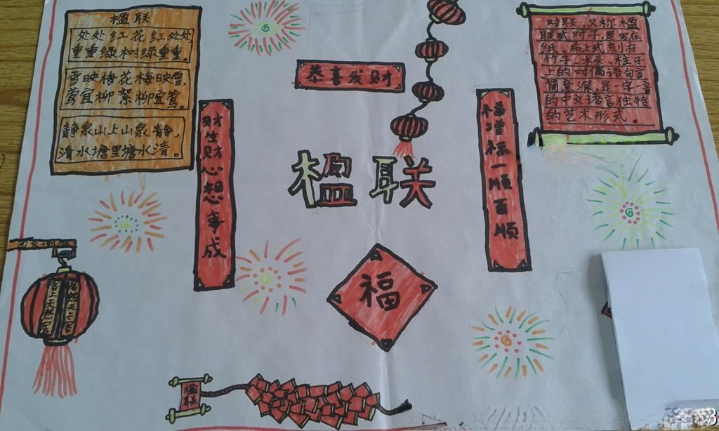 楹联手抄报图片大全 楹联手抄报图片大全