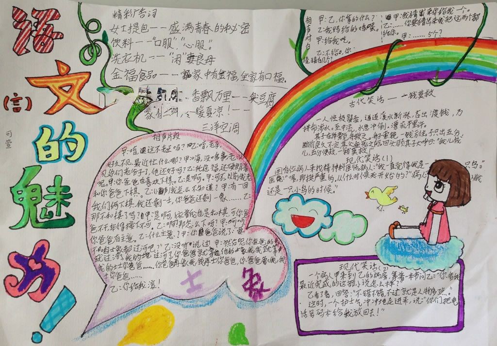 语言文化手抄报大全