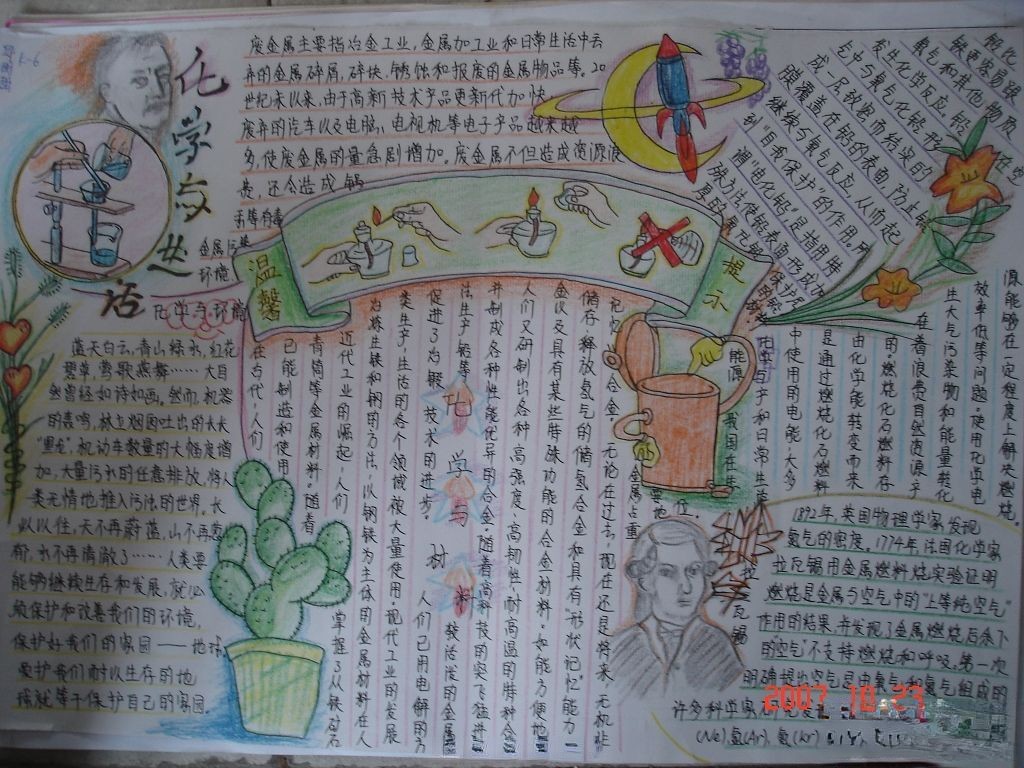 化学与生活主题手抄报
