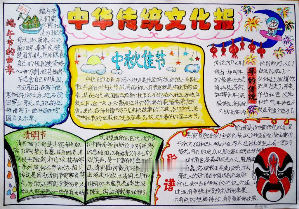 中华传统文化小报图片 中华传统文化小报图片